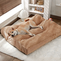 Sofá Cama Ortopédico de Lujo XL Grande de Felpa para Perro y Gato al por Mayor con Funda Extraíble y Base Antideslizante