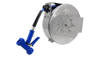 Enrouleur de tuyau rétractable automatique moderne en acier inoxydable 304 haute pression 10M pour l'irrigation et les robinets de cuisine (modèle fermé) - Product Image 2