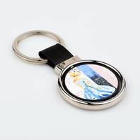 Porte-clés en métal NFC programmable avec URL, double face lisible, rotatif, pour contrôle d'accès