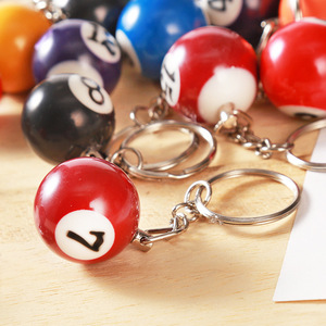 2025 nuevo llavero de bola de billar de resina de moda personalizado 32mm regalo de promoción de aleación de Zinc ligero - Product Image 4