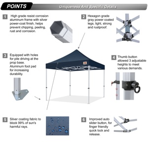 Aluminio Pop up Telk 3x3 Namioty Aluminiowe Gazebo Pieghevole Easy up Partytenten Carpa Heavy Duty Aluminio Gazebo Pop up Telt - Product Image 6