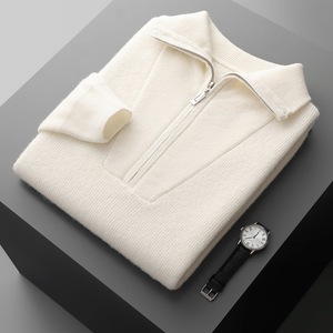 Áo len cao cấp nam chất liệu len cashmere, cổ lọ, khóa kéo 1/4, dày dặn, ấm áp mùa đông, thích hợp cho thời tiết lạnh - Product Image 4