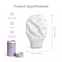 Gant exfoliant neuf en tissu mélange de soie et de viscose pour une exfoliation profonde et l'élimination des peaux mortes