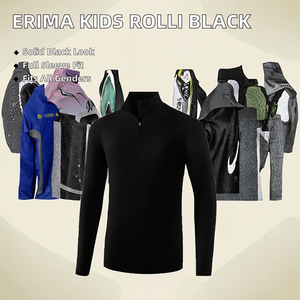 <span class=keywords><strong>Erima</strong></span> Unisex Kids' Rolli Autumn Active Wear (933001) Pull en laine fine noire à manches longues Chine 152 - Product Image 3
