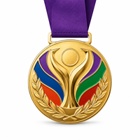 Médaille de hockey sur glace 3D personnalisée en alliage de zinc, feuille d'érable bleue, émail souple, médailles de récompense sportives en métal avec ruban pour tournoi
