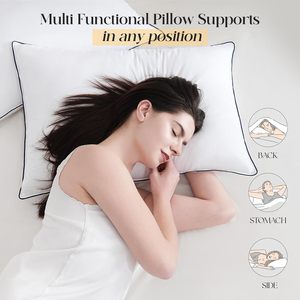 Fast Shipping Soft Fill Down 5-Star Hotel Quality <b>Pillow</b> 1000g with Bag Bed Neck <b>Pillow</b> for Hotel Home - Product Image 4