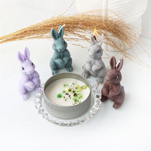 Molde de silicona con forma de huevo de conejo de pascua, moldes de jabón hechos a mano con dibujos de animales, concha de cordero, bricolaje, herramienta de resina con crisol cruzado - Product Image 2