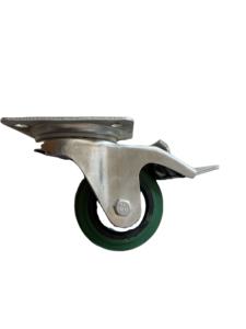 Roda resistente de borracha elástica, 80mm,100mm,125mm, verde europeu, azul - Product Image 3