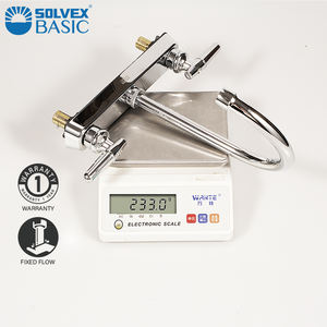 Robinet de cuisine SOLVEX contemporain chromé 19*480mm 8 pouces en zinc à 2 poignées et 2 trous pour les centres commerciaux et les hôtels - Product Image 4