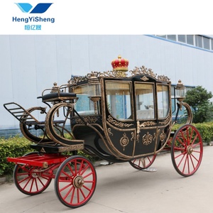 Charrette à chevaux royale de couleur cuivre/ Charrette à chevaux d'exposition entièrement fermée/ Prix d'usine 4 places Chariot électrique sans chevaux - Product Image 3