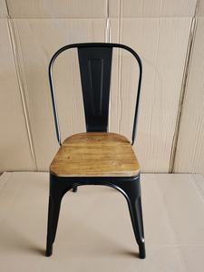 <span class=keywords><strong>Silla</strong></span> <span class=keywords><strong>Tolix</strong></span> Económica de Acero Metálico Negro <span class=keywords><strong>Mate</strong></span> para Restaurante con Cojín - Product Image 6