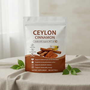 300 cápsulas blandas de canela de Ceilán orgánica con aceite MCT, alta biodisponibilidad, orgánico, vegano, sin gluten, suplemento dietético antioxidante - Product Image 5