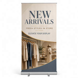 Espositore <span class=keywords><strong>Roll</strong></span>-<span class=keywords><strong>up</strong></span> Retrattile in Alluminio con Stampa HD Personalizzata, Portatile e di Alta Qualità per Negozi di Abbigliamento, Novità per Promozioni Retail - Product Image 1