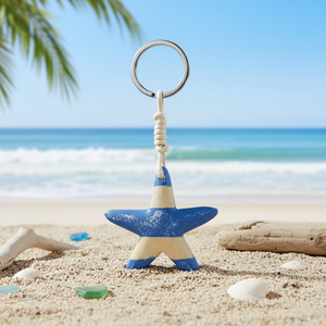 Portachiavi in Vetro a Forma di Stella Marina Senza Scatola - Product Image 3