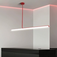 Lustre Minimaliste pour Restaurant, Maison, Style Moderne Simple Nordique, en Alliage de Zinc et Acrylique, LED, pour Table Longue, Table à Manger, Bureau
