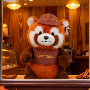 Peluche Personalizzato a Forma di Procione, Piccolo Panda di Peluche, Cuscino Morbido a Forma di Procione Marrone, Regalo per Bambini, Vendita all'Ingrosso Economica - Product Image 2