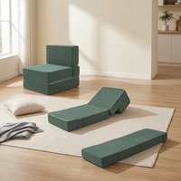 Canapé-lit pliable convertible multi-positions, siège lounge gain de place pour petites pièces