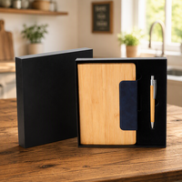 Nouveauté : Coffret de carnet élégant en liège recyclé A5 avec impression de logo personnalisé et accessoire stylo de luxe