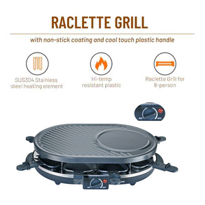 <span class=keywords><strong>Raclette</strong></span> Électrique Ovale 8 Personnes à <span class=keywords><strong>Prix</strong></span> Compétitif avec Plaque Antiadhésive Réversible et Plaque de Gril Antiadhésive - Product Image 5