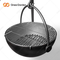 Barbecue suspendu moderne en acier Corten de qualité supérieure, support de brasero, hauteur réglable, certifié CE, pour événements extérieurs