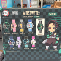 Reloj de pulsera auténtico de Demon Slayer Kimetsu No Yaiba, caja sorpresa con set completo de 8 relojes de cuarzo de anime (incluye el secreto), regalo coleccionable