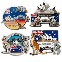 Aimant de réfrigérateur personnalisé en gros, design Art Déco, motif kangourou koala, aimant puissant, écologique, cadeau souvenir