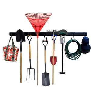 48 Inch <strong>Garden</strong> Tool Storage Rack and <strong>Hooks</strong> With 6pcs Utility Racks and 1pcs Bike Hanger - Product Image 1