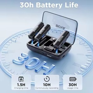 Micrófono Lavalier inalámbrico <span class=keywords><strong>BOYA</strong></span> LINK 2 para iPhone Android DSLR Came Ras Smartphone Gaming Youtube Video Recording Streaming - Product Image 3