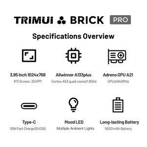 קונסולת משחקים ניידת Qbuy Trimui Brick Pro רטרו עם מערכת לינוקס, תומכת ב-Wi-Fi, מסך 3.95 אינץ' ברזולוציה 1024*768 וסוללה 5000 מיליאמפר/שעה - Product Image 5