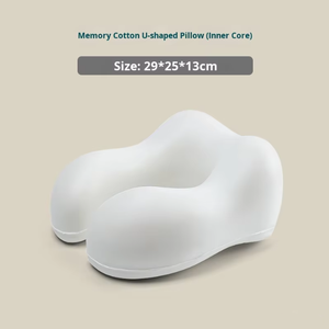 1 Soft and Supportive U-shaped <b>Memory</b> <b>Foam</b> Neck Pillow for Camping Trips and Office Massages - Improves Sleep Quality - Product Image 5