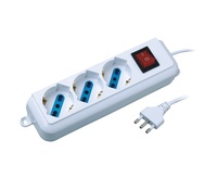 Prise multiple de haute qualité de type italien à 3 trous. Prises Schuko 10/16A, 250 V ~ Max : 2500W