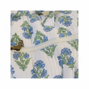 กระเป๋าดัฟเฟิลน้ำหนักเบาผ้าคอตตอนพิมพ์ลายดอกไม้เป็นมิตรกับสิ่งแวดล้อมซักได้สำหรับชายหาดช้อปปิ้งโยคะของผู้หญิง - Product Image 1