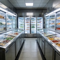 Chambre froide/Freezer walk-in à panneaux solaires avec porte vitrée et compresseurs Copeland/Daikin, roulements et engrenages pour supermarché