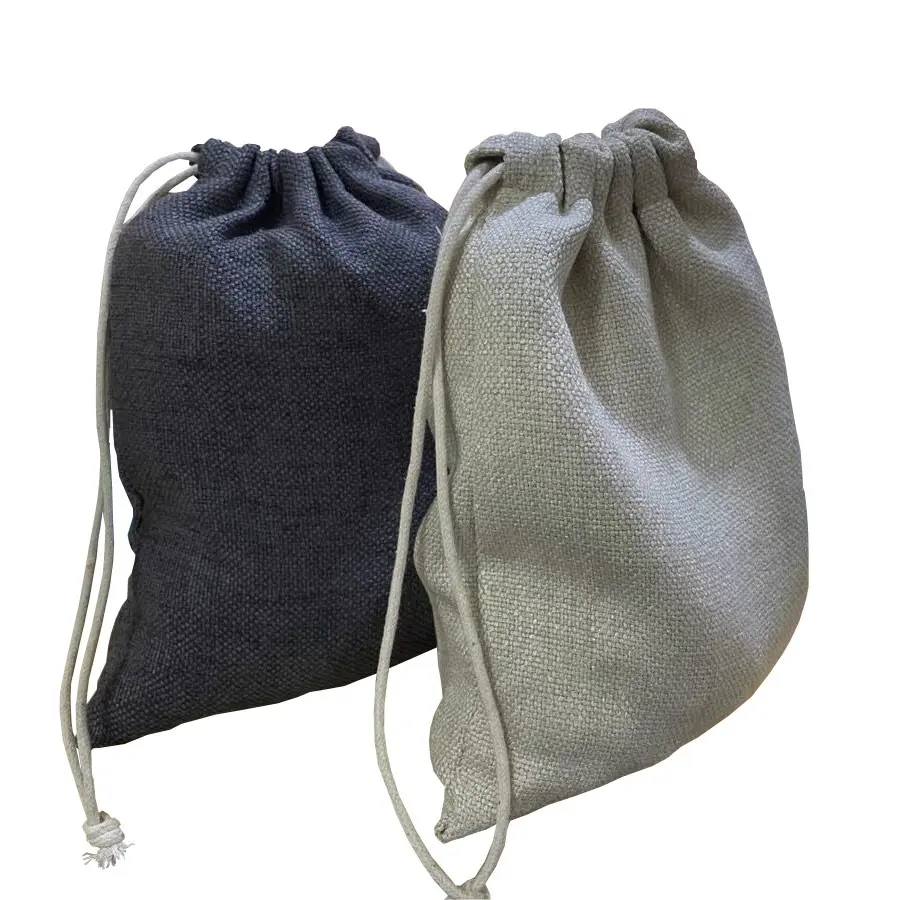 Promosyon pamuk ipli çanta özel renkli cep telefonu tuval takı toz kılıf çanta Logo ile