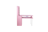 Table de Manucure Rose Vente Directe Usine, Station de Salon de Beauté Spa avec Tiroirs et Étagères de Rangement, Bureau à Ongles pour Salon de Manucure