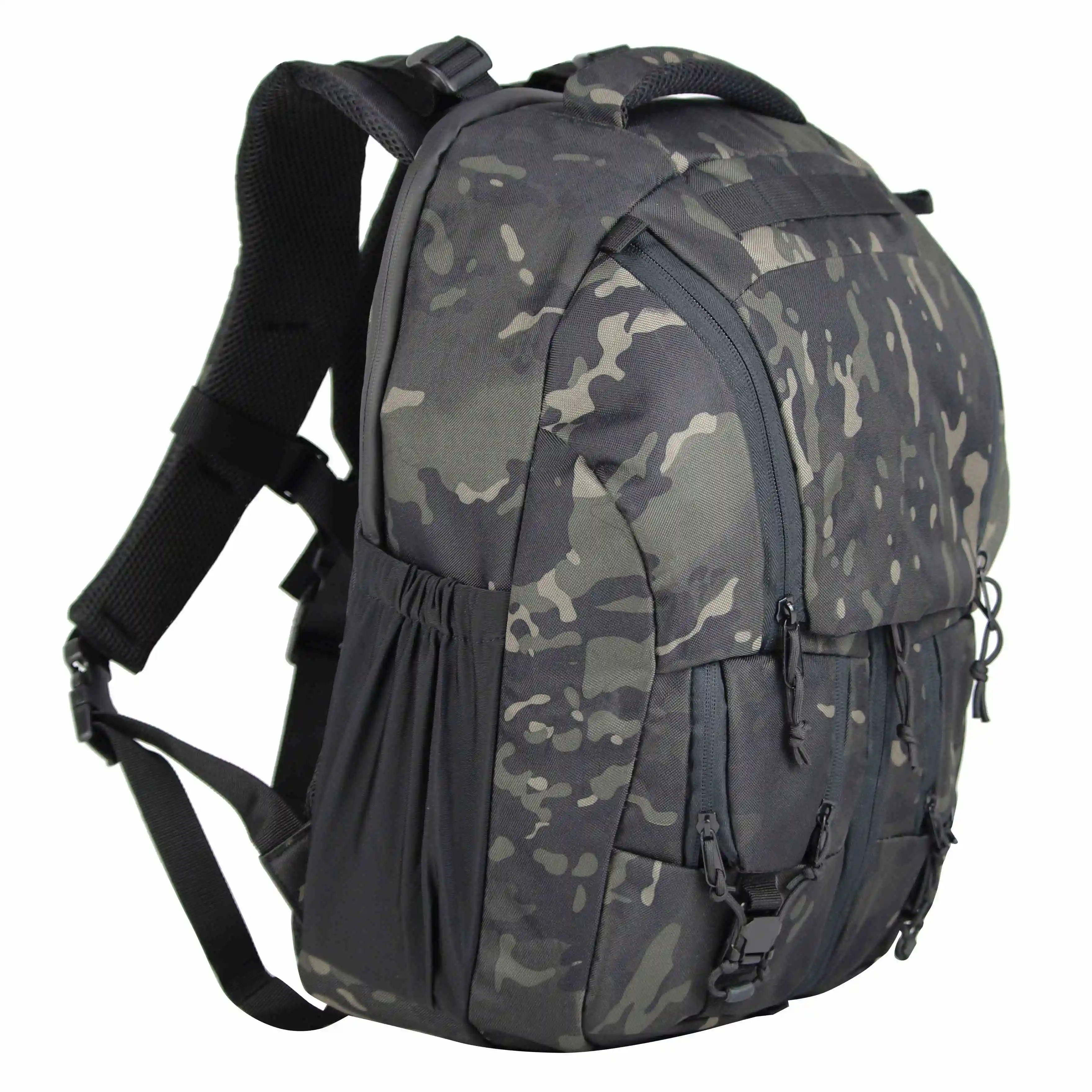Mochila tática personalizada para caminhadas, mochila esportiva de poliéster 600D para uso ao ar livre