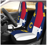 Sarung Jok Mobil Bendera Amerika dan South Dakota, Pelindung Jok Depan Universal, Sarung Jok Bucket Full Wrap untuk Otomotif SUV