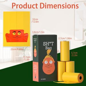 Sacs à déjections canines Trump, sacs à déjections pour animaux de compagnie anti-fuites, lot de 60, le sac à déjections le plus présidentiel, adapté aux promenades en extérieur avec les chiens. - Product Image 2