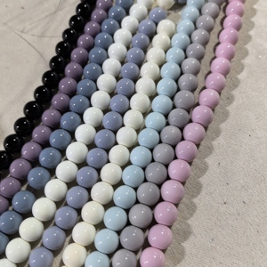 <span class=keywords><strong>Perline</strong></span> di Vetro Grigie da 10mm Senza Traccia con Foro, <span class=keywords><strong>Perline</strong></span> Colorate per Creazione di Gioielli e Braccialetti - Product Image 3