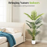 Palmier Areca Artificiel Courbé, Palmier Artificiel en Forme d'Éventail pour Dubaï, Plante Artificielle de Haute Qualité