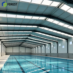 Structure en acier modulaire antiseismique pour piscine, bâtiment d'arène, complexe aquatique lourd préfabriqué - Product Image 1