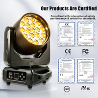 Avastron Prix Usine 19x15W RGB LED Wash Moving Head Zoom 15/24 Canaux DMX512 Contrôle Sonore Aluminium Pan/Tilt 540/270