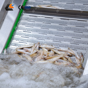 Ligne de machines automatiques de nettoyage de fruits de mer pour la lavage de laitues romaines, de moules et de poissons, à vendre - Product Image 2