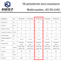 Capteur de force piézoélectrique haute précision PE Transducteur Transmetteur Mesure de la force d'impact dynamique et quasi-statique Surveillance