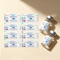Étiquettes adhésives holographiques laser colorées personnalisées, résistantes à l'eau, assorties aux boîtes, forte adhérence, logo imprimable pour 3ml/10ml/30ml