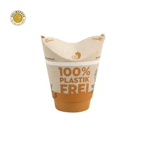 Coffee Paper Cups Easy To Use Disposable Coffee Cups Water And Oil Proof French Fries Barbecue Butterfly Paper Cups