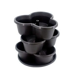Macetas Verticales Apilables de 5 Niveles para Jardín, Macetas de Plástico para Fresas y Hierbas - Product Image 1
