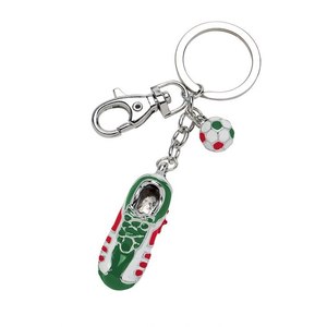 Portachiavi a Forma di Scarpa da Calcio Italiana in Pelle, Silicone, PVC Morbido, Gomma e Metallo, Portachiavi Versatile - Product Image 1
