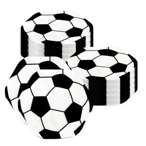 Serviettes en papier en forme de ballon de football 2026, 20 pièces, 2 plis, imprimé football, jetables, pour décorations de fêtes sportives et d'anniversaire - Product Image 1