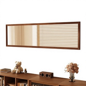 Miroir mural rectangulaire moderne minimaliste de style médiéval, pleine longueur, horizontal, à fixer au mur, pour entrée, salle à manger, <span class=keywords><strong>café</strong></span> - Product Image 1